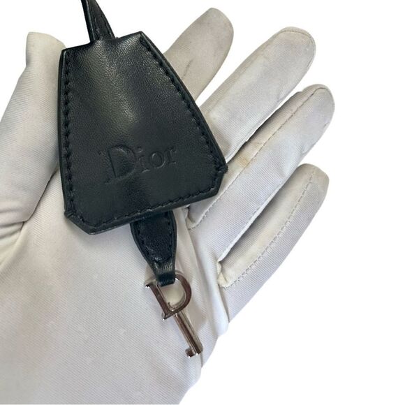 Authentic Christian Dior Black Cannage Quilted Lambskin Leather New Lock Bag - Picture 7 of 13